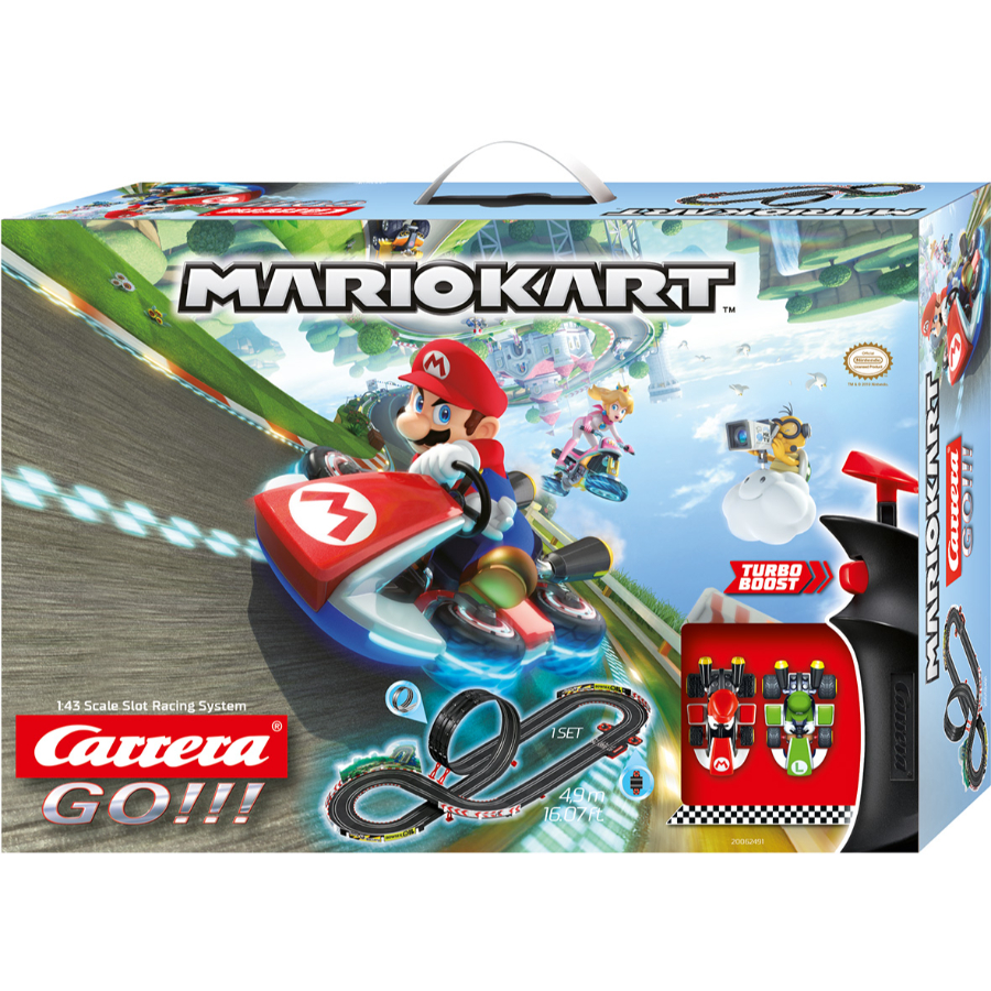 Carrera Go 1:43 Scale Slot Car Set Nintendo Mario Kart 4.9m Track