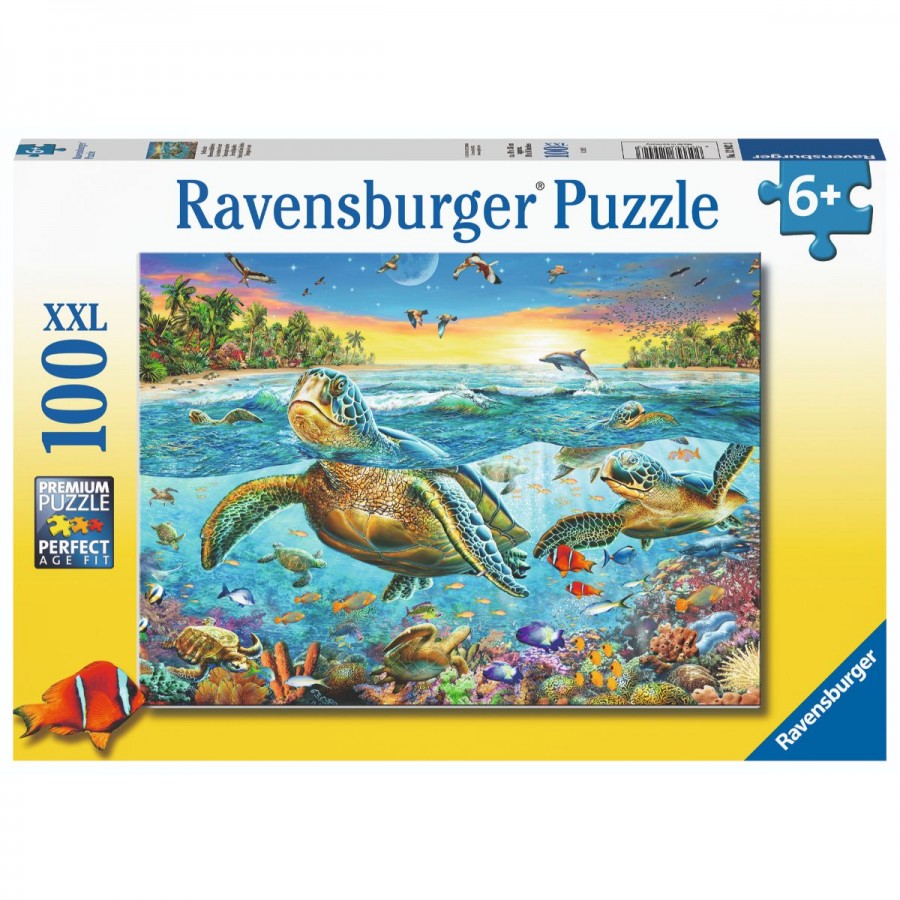 Ravensburger Puzzle 100 Piece Swim With Sea Turtles