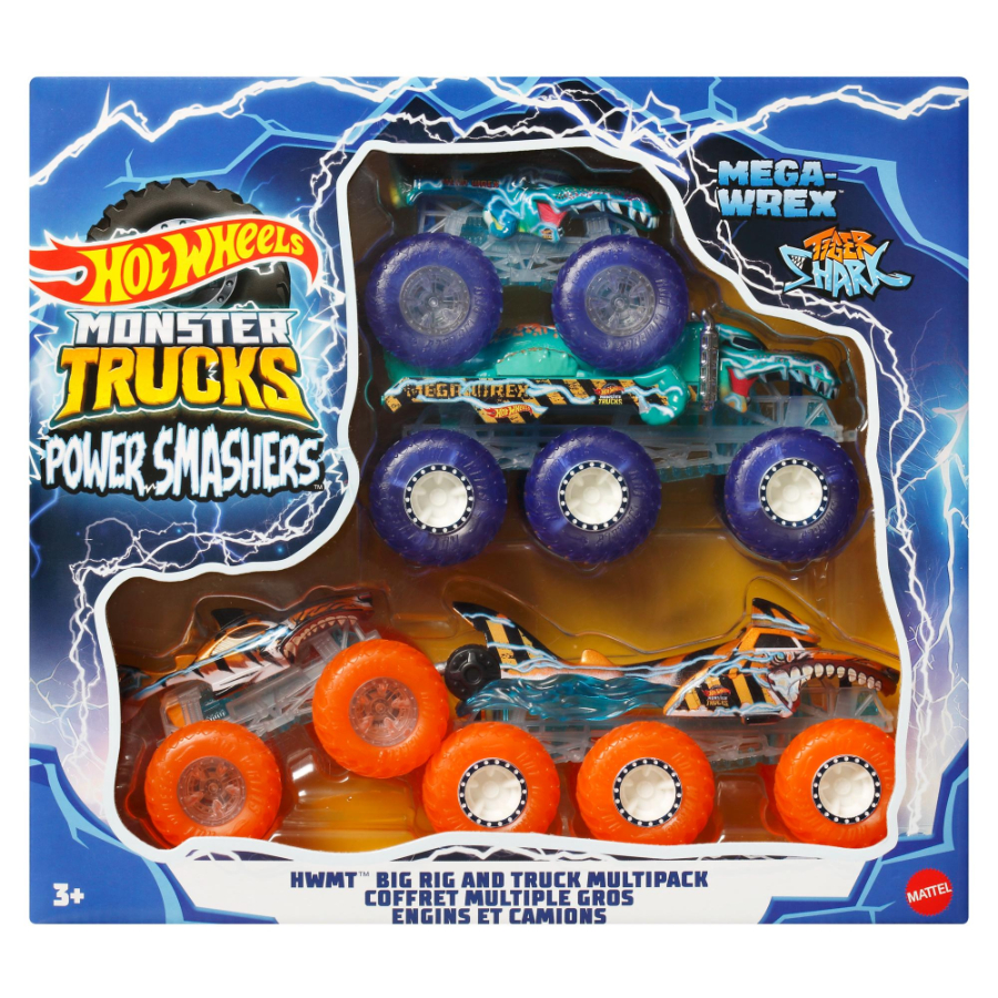 Hot Wheels Monster Trucks Power Smashers Trucks & Big Rig Multipack