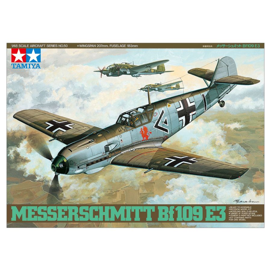 Tamiya Model Kit 1:48 Messerschmitt BF109 E-3