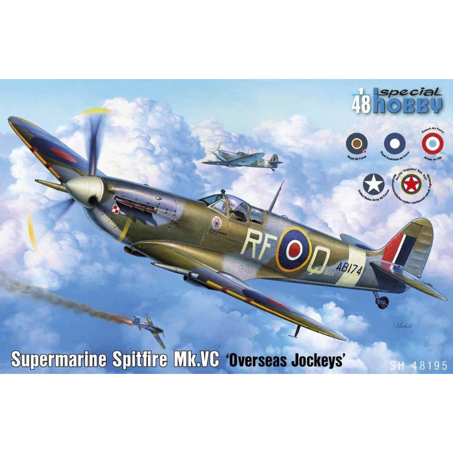 Special Hobby Model Kit 1:48 Supermarine Spitfire Mk VC Overseas Jockeys Aust Decals