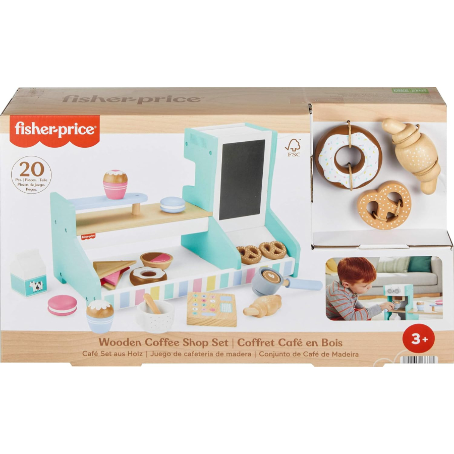 Fisher Price Wooden Coffee Shop Playset