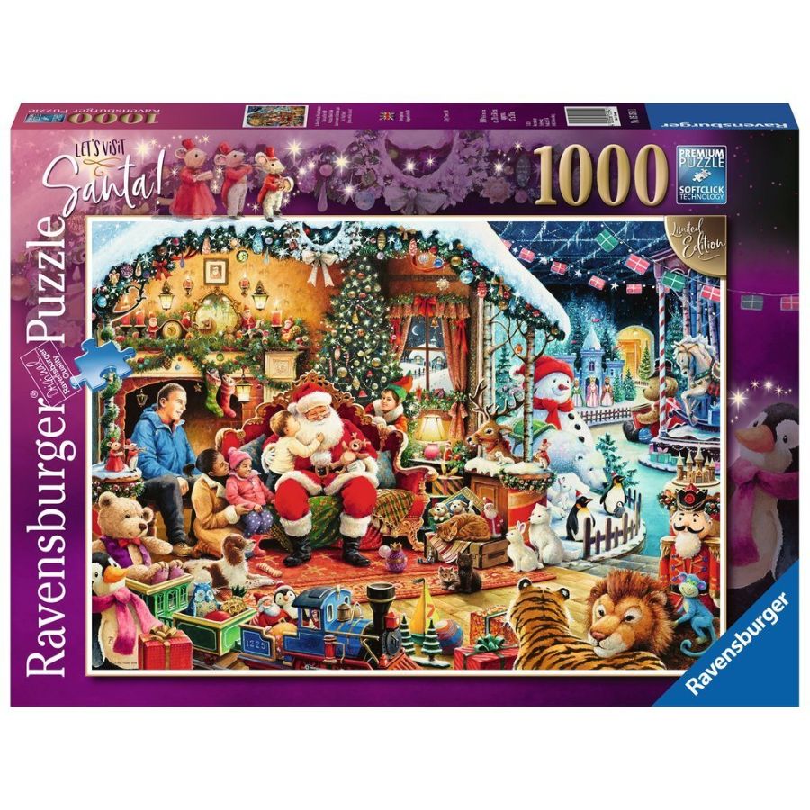 Ravensburger 1000 Pc Puzzle Christmas Lets Visit Santa
