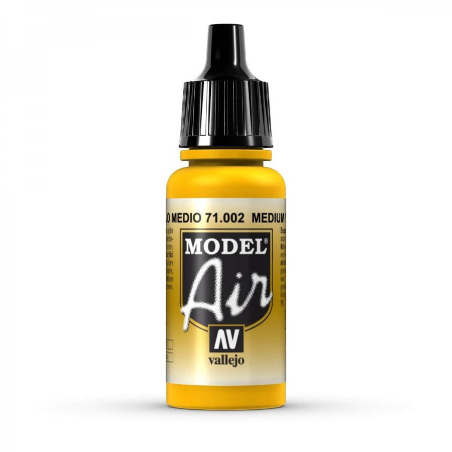 Vallejo Acrylic Paint Model Air Medium Yellow 17ml