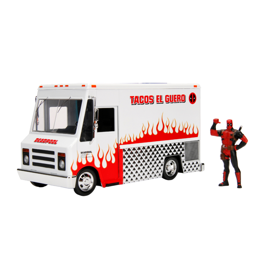 Jada Diecast 1:24 Deadpool Taco Truck With Deadpool Figure