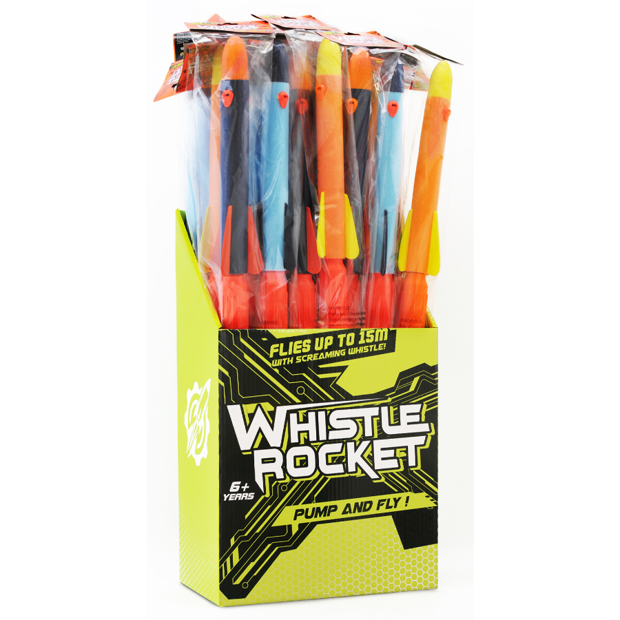 Whistle Rocket Launcher 80cm Assorted Colours