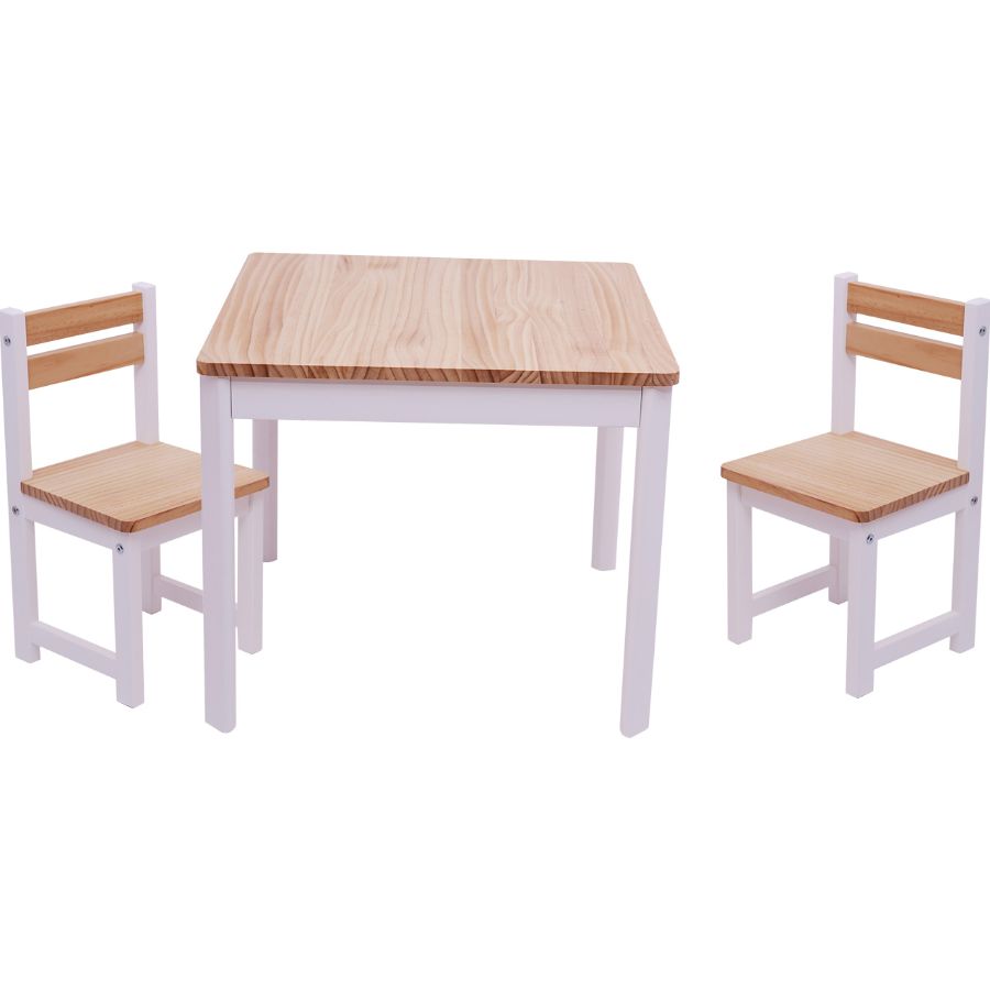 Wooden Table With Two Chairs