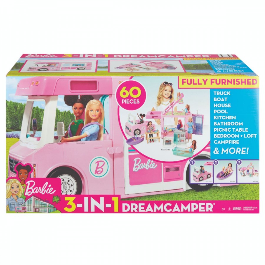 Barbie Camper 3 In 1 Dreamcamper & Accessories