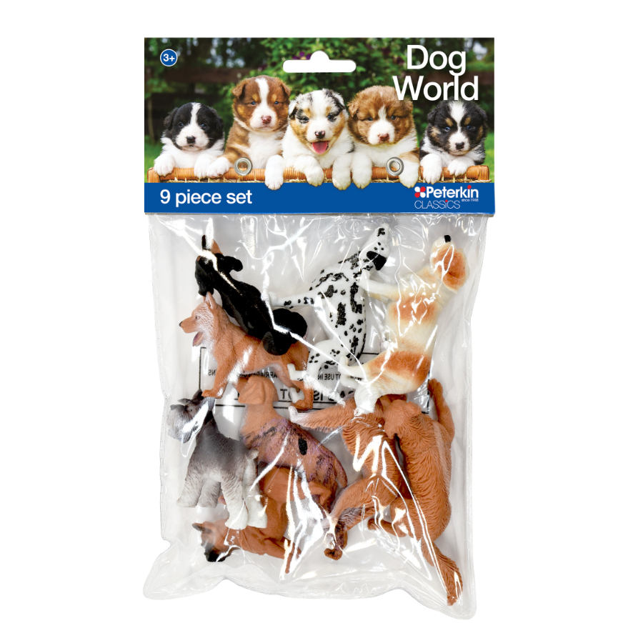 Animal World Figurines Dogs 9 Piece Set