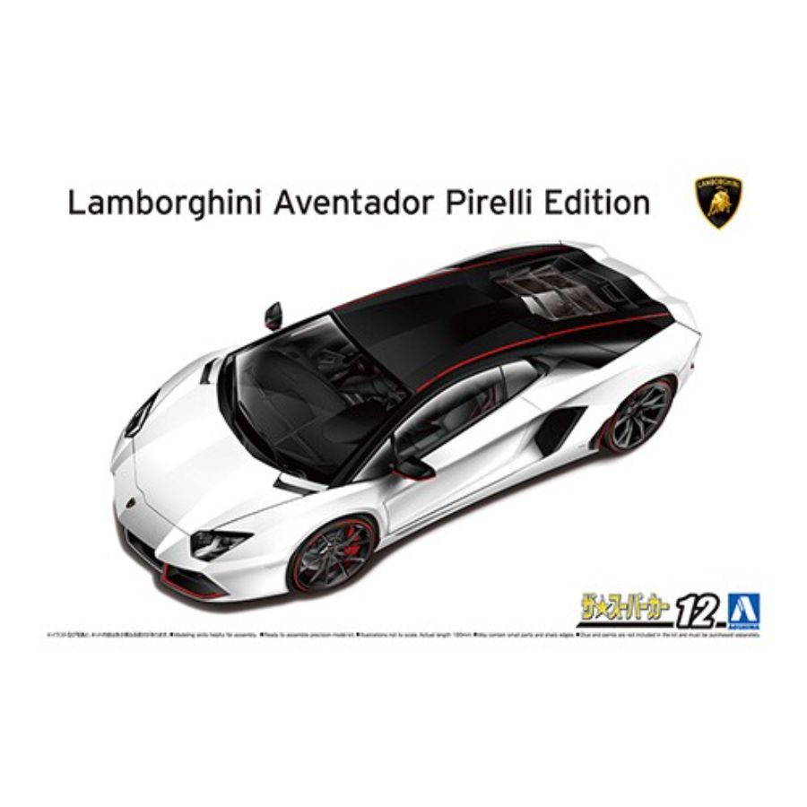 Aoshima Model Kit 1:24 15 Lamborghini Aventador Pirelli Edition