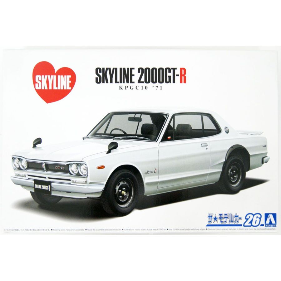 Aoshima Model Kit 1:24 Nissan KPGC10 Skyline HT2000 GT-R 71