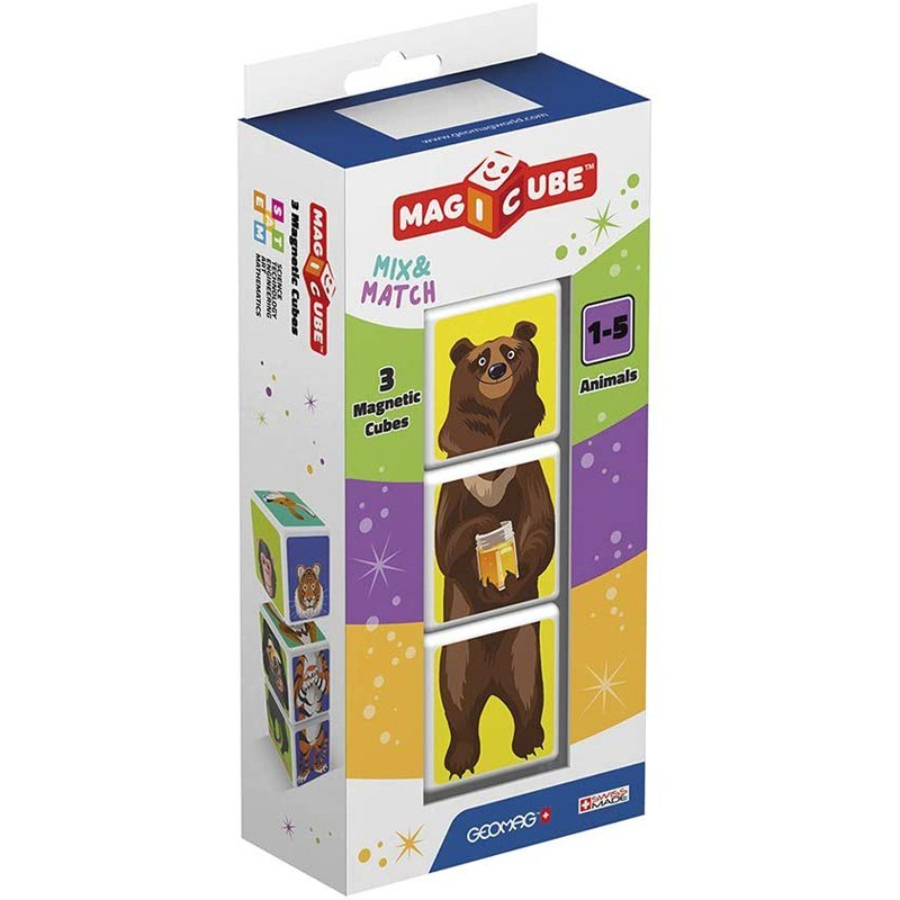 Geomag Magicube Mix & Match Animals 3 Cubes