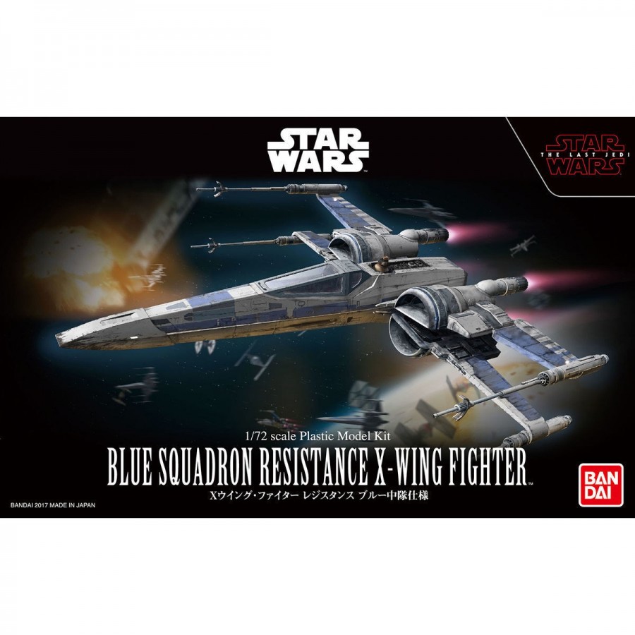 Star Wars Model Kit 1:72 The Last Jedi Blue Squadron Resistance X-Wing Fighter