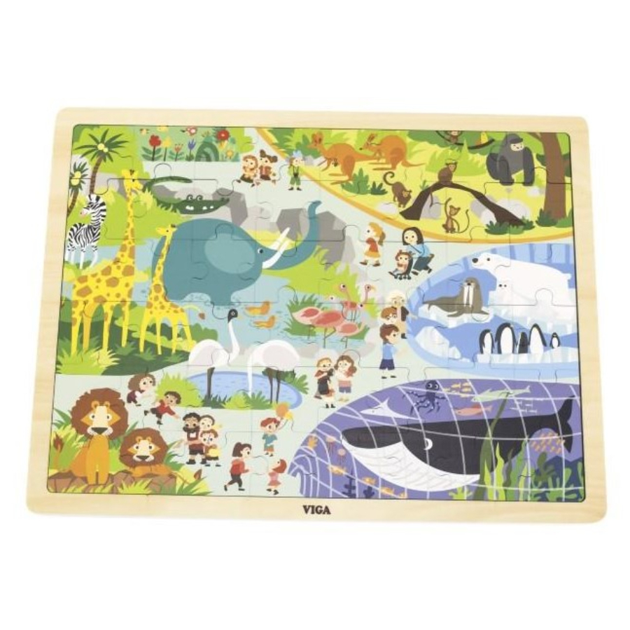 Wooden Puzzle Zoo 48 Piece