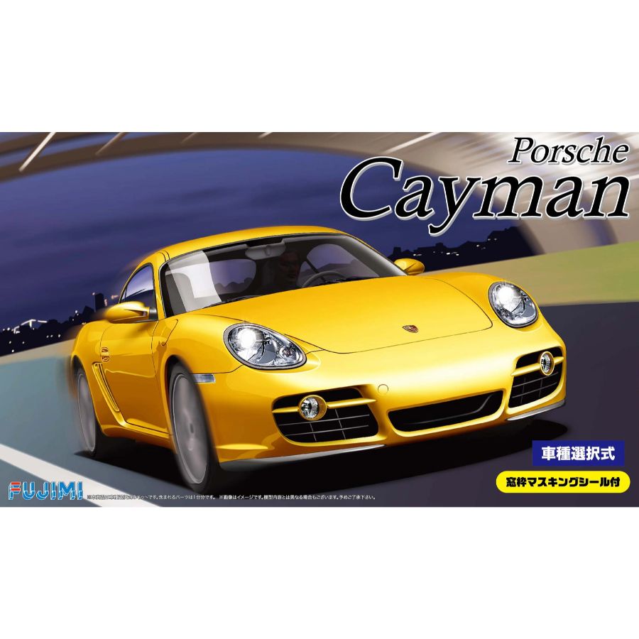 Fujimi Model Kit 1:24 Porsche Cayman With Window Frame Masking Seal