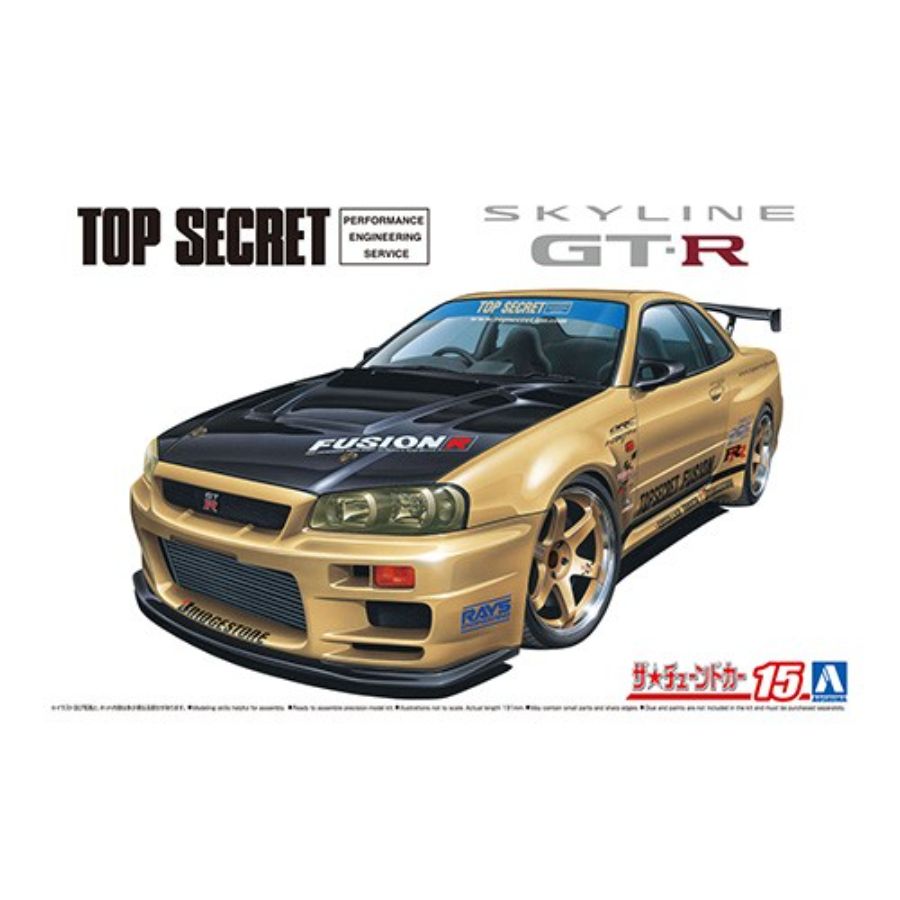 Aoshima Model Kit 1:24 NissanTop Secret BNR34 Skyline GT-R 02