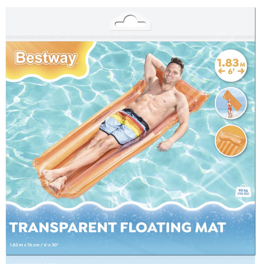 Bestway Inflatable Pool Toy Transparent Floating Mat Asst