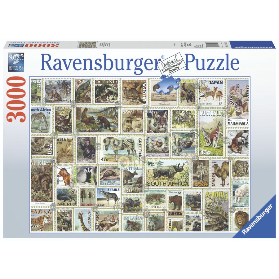 Ravensburger Puzzle 3000 Piece Animal Stamps