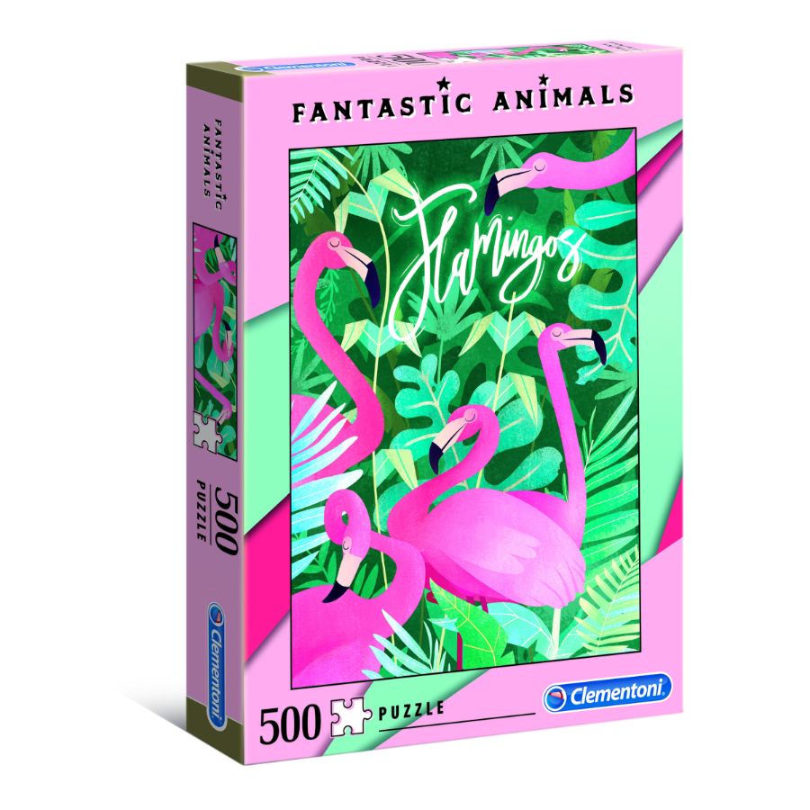 Clementoni Puzzle 500 Piece Fantastic Animals Flamingos