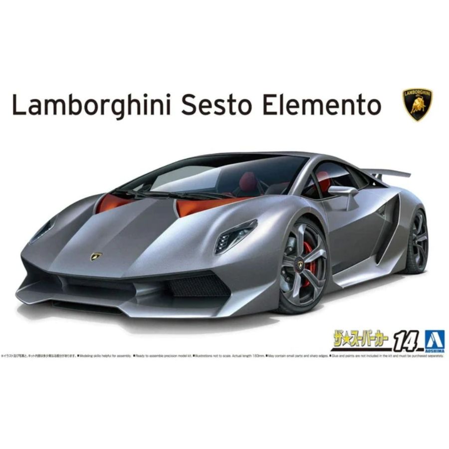 Aoshima Model Kit 1:24 10 Lamborghini Sesto Elemento