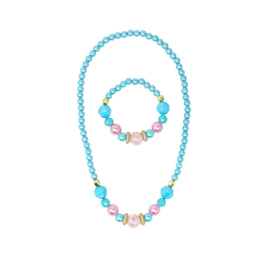 Pearlescent Necklace & Bracelet Set