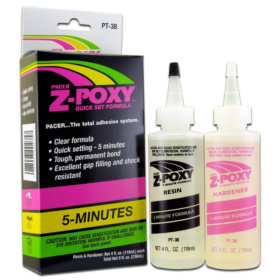 Zap Z-Poxy 2 Part 5 Minute Adhesive 8oz