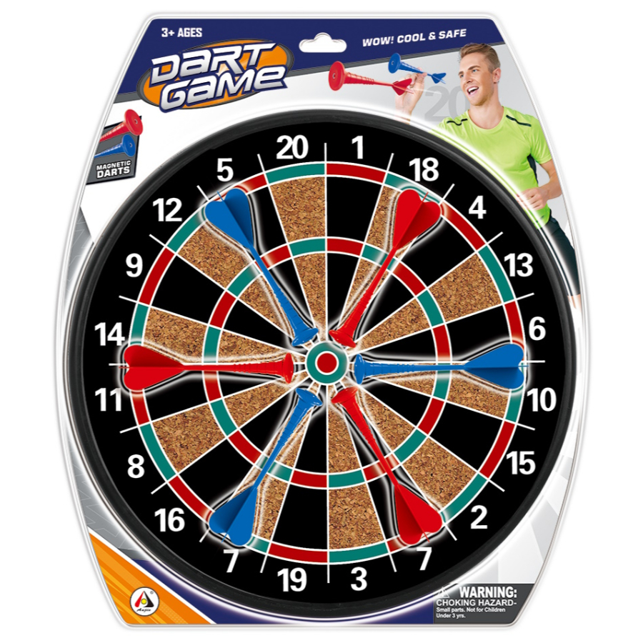 Dart Board Magnetic 37cm With 6 Magnetic Darts