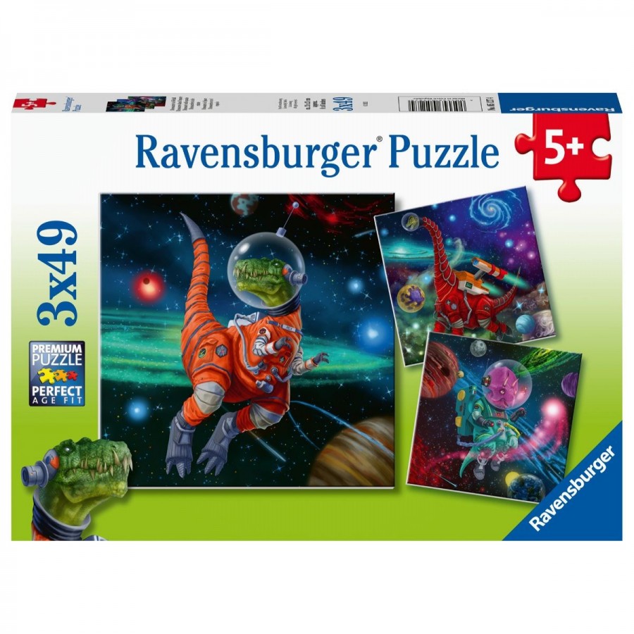Ravensburger Puzzle 3x49 Piece Dinosaurs in Space