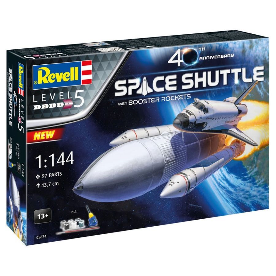 Revell Model Kit 1:144 Space Shuttle & Booster Rockets 40th Anniversary Gift Set