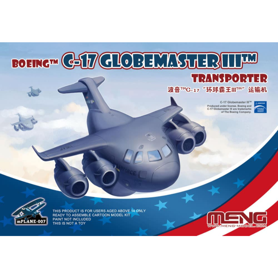 Meng Model Kit Cartoon Model Boeing C-17 Globemaster III Transporter