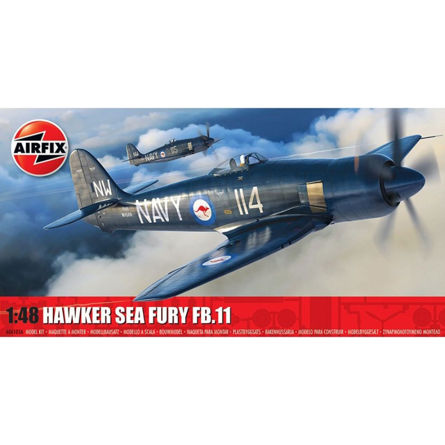 Airfix Model Kit 1:48 Hawker Sea Fury FB II Australian Decals