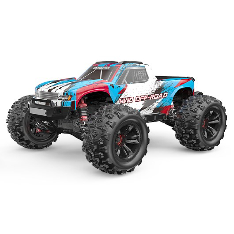 MJX Radio Control 1:16 Hyper Go 4WD Off-Road Monster Truck Red White Blue 2S Brushless