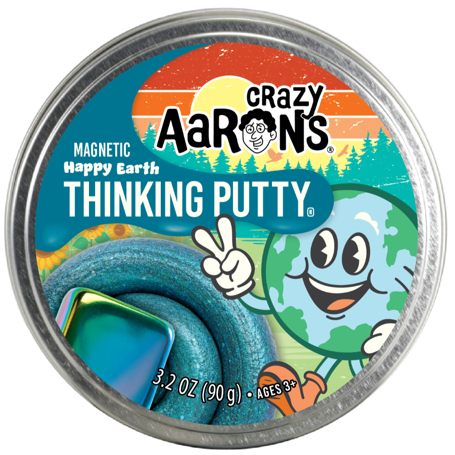 Crazy Aarons Thinking Putty 10cm Happy Earth Magnetic Storms