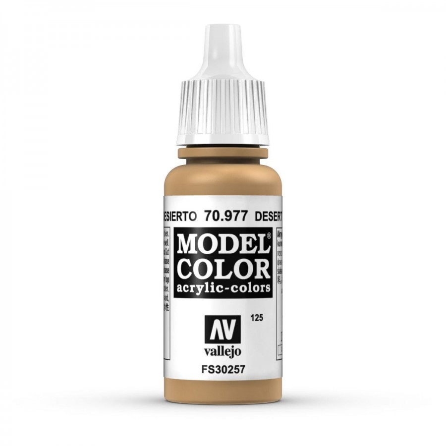 Vallejo Acrylic Paint Model Colour Desert Yellow 17-18ml