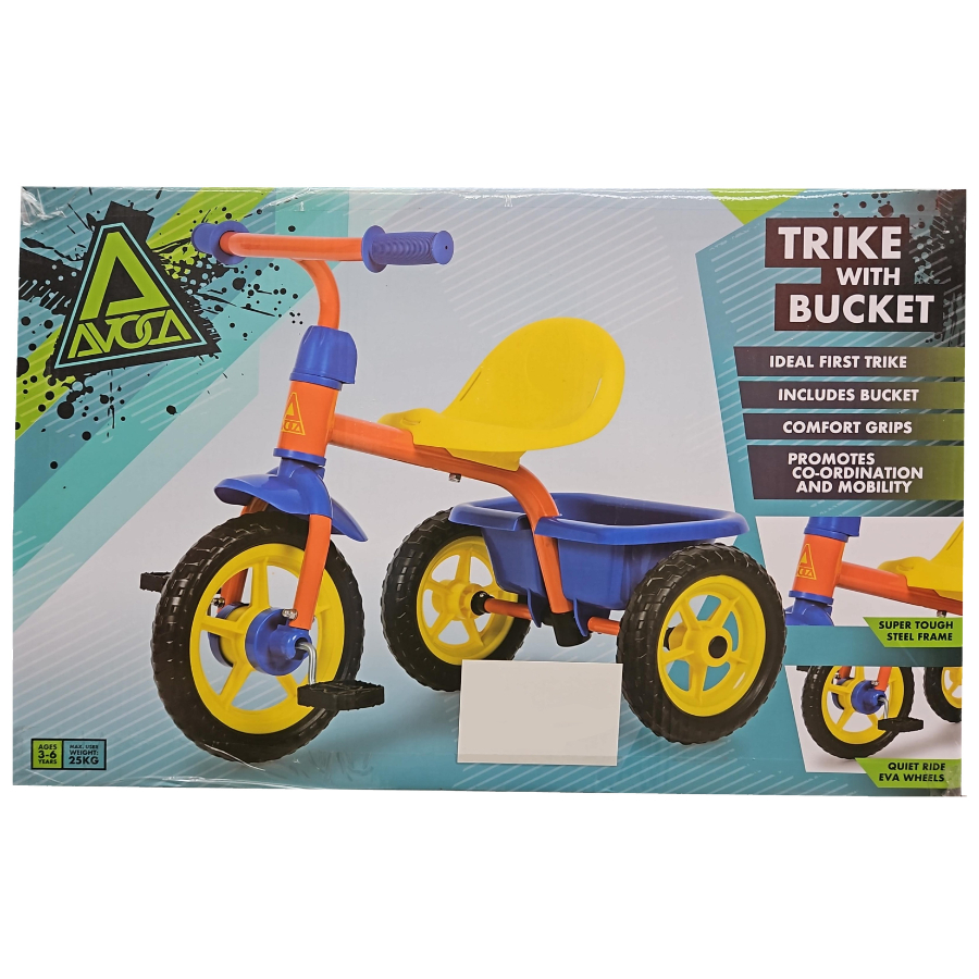 Trike Ride On With Pedals & Bucket 25cm