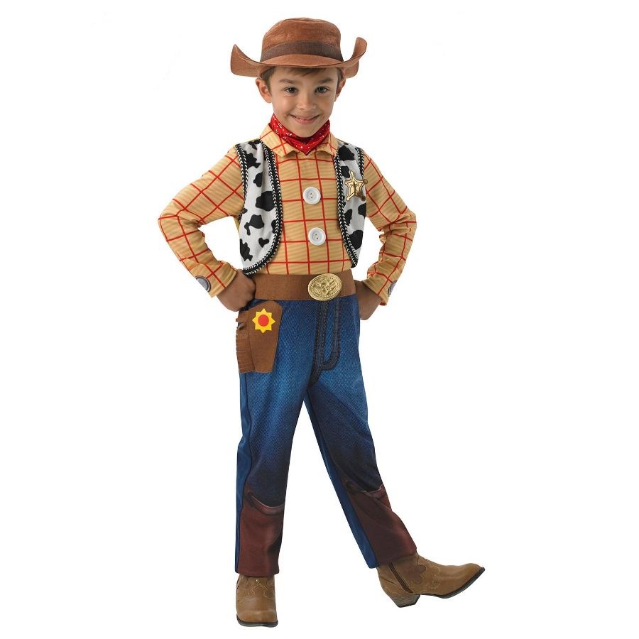 Toy Story Woody Deluxe Kids Dress Up Costume Size 4-6