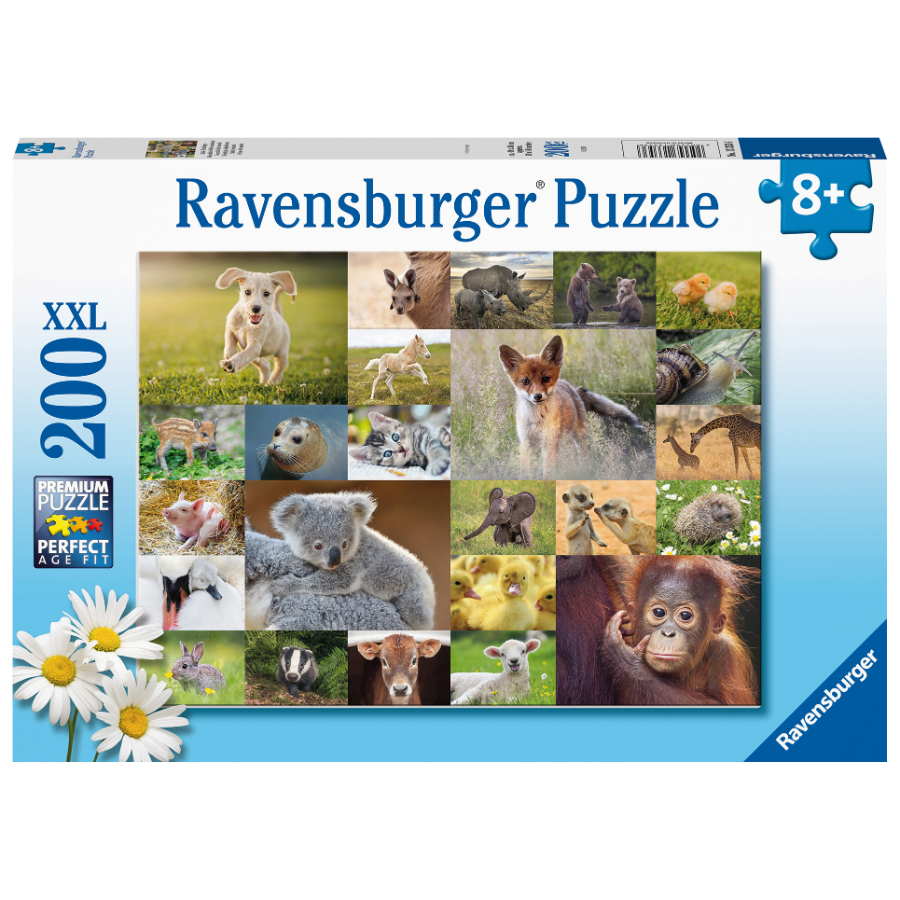 Ravensburger Puzzle 200 Piece Cute Animal Babie