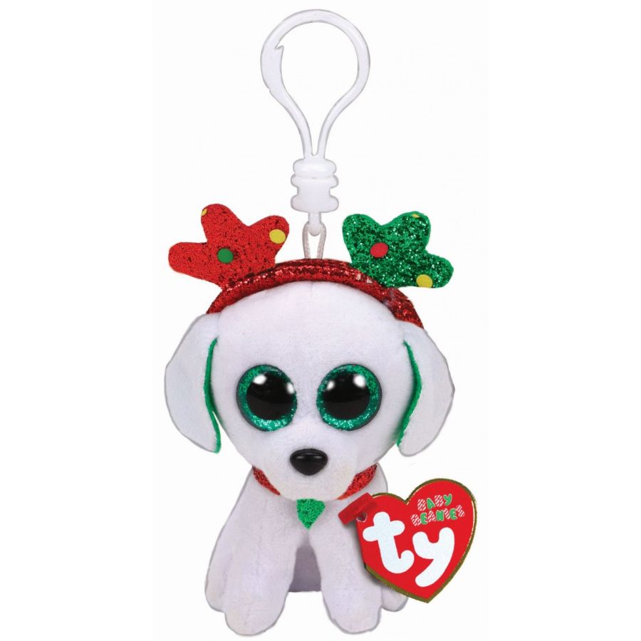Beanie Boos Clips Christmas Sugar Dog With Antlers