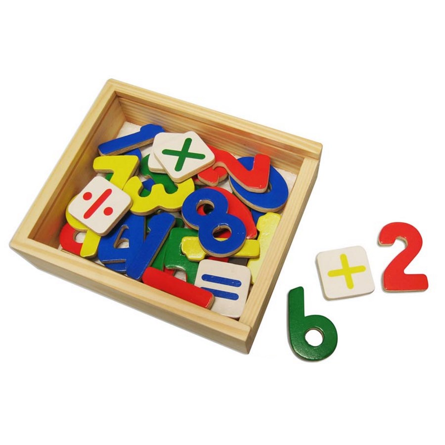 Magnetic Numbers Wood 37 Piece