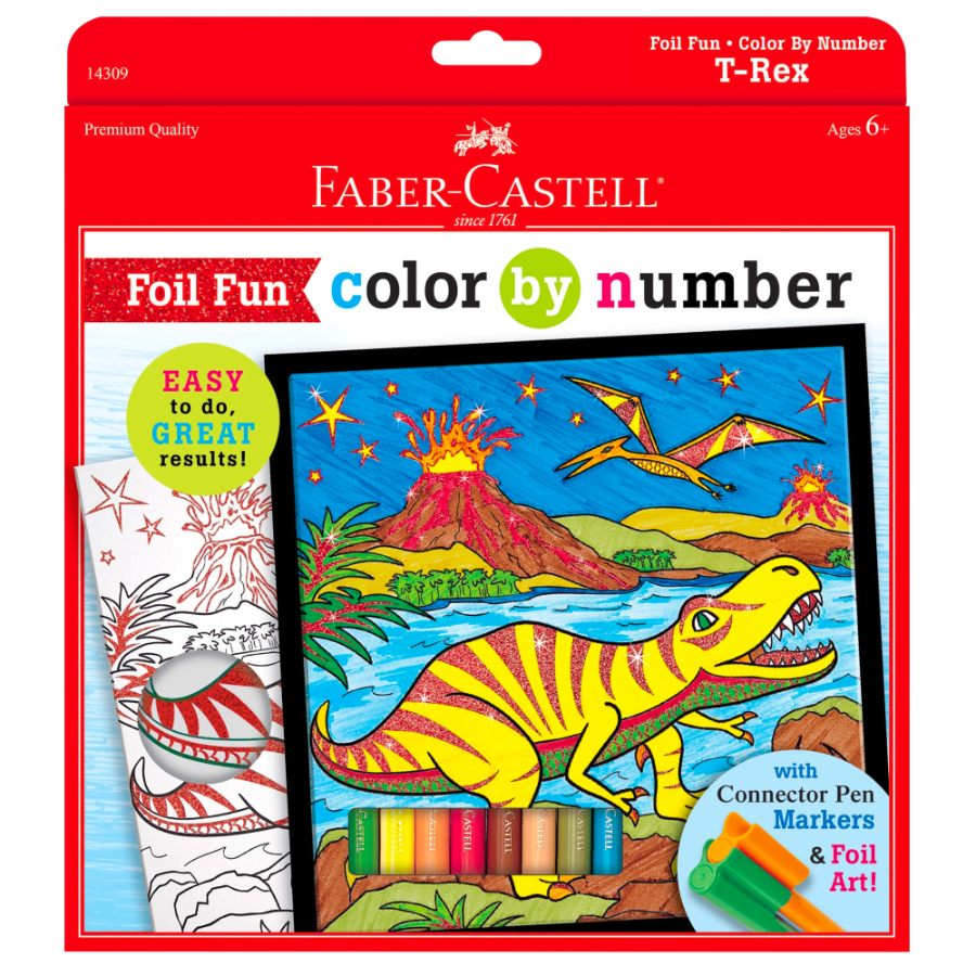 Faber Castell Foil Fun Paint By Number Dinosaur