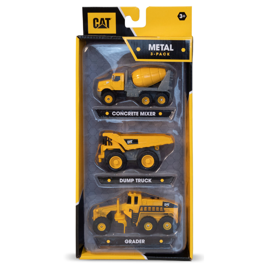 CAT Metal Machines Diecast 3 Pack Assorted