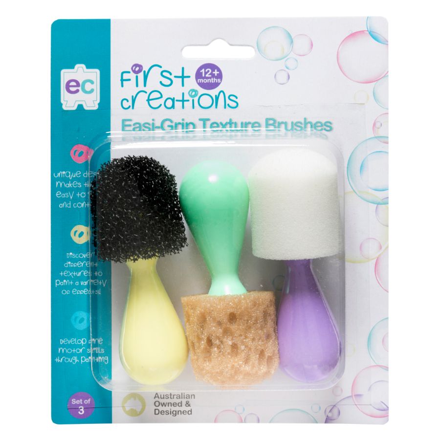 Easy Grip Texture Brushes Set of 3