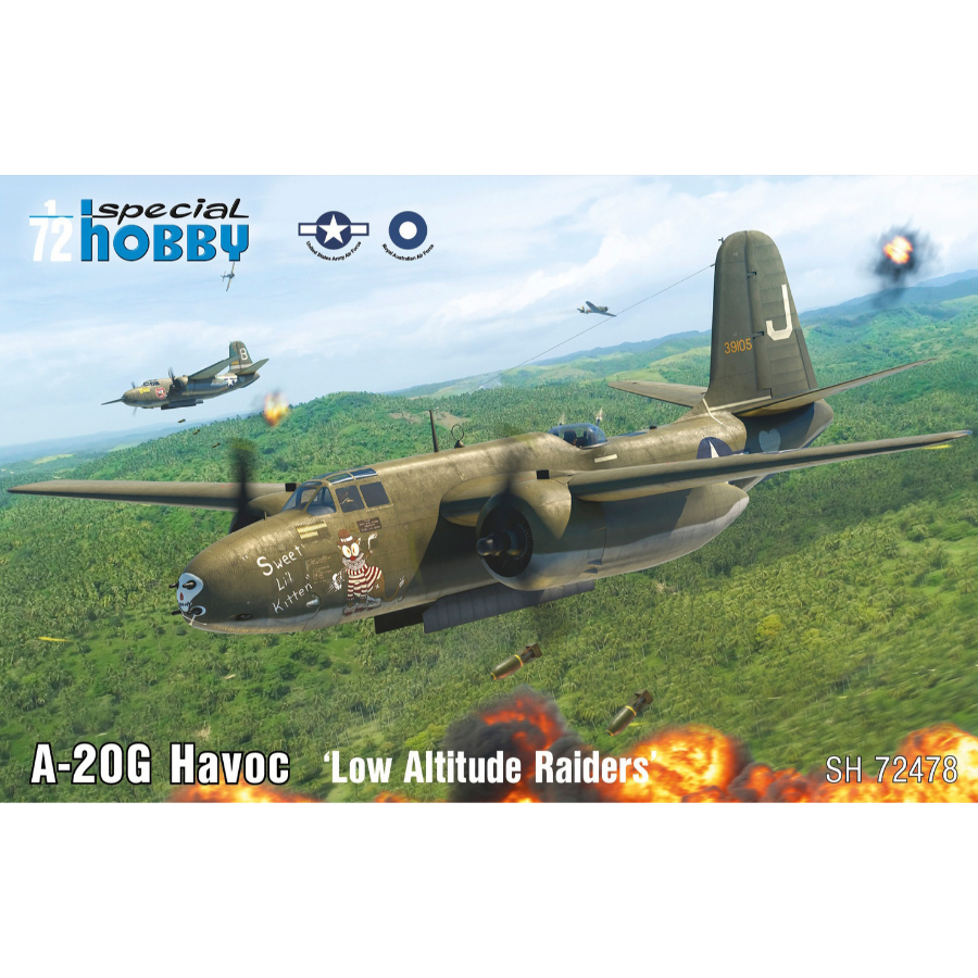 Special Hobby Model Kit 1:72 A-20G Havoc Low Altitude Raiders Aust Decals