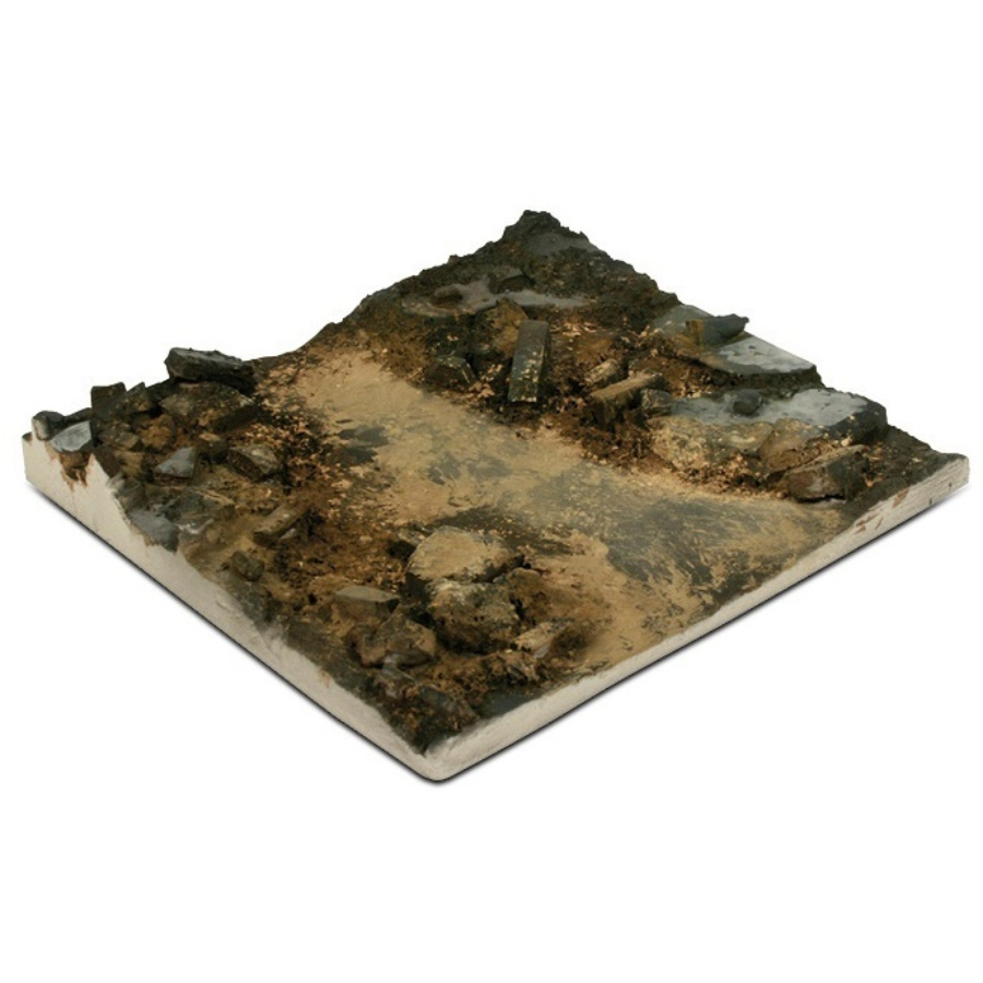 Vallejo Scenics Diorama Base Rubble Street Section 14x14