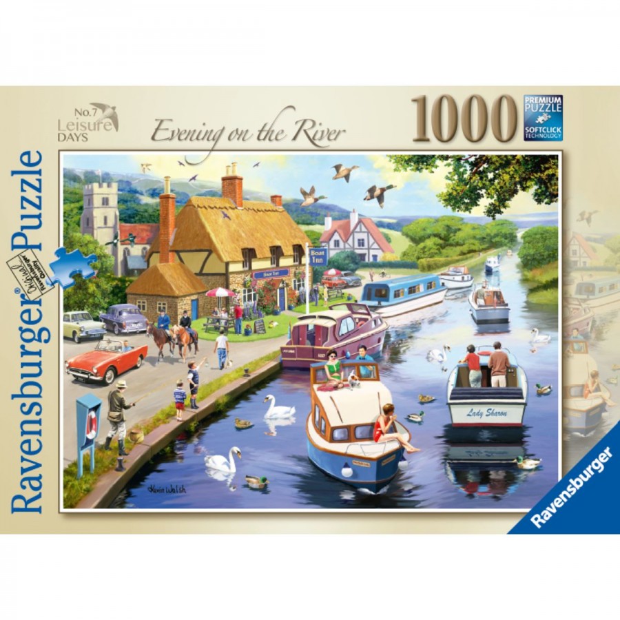 Ravensburger Puzzle 1000 Piece Leisure Days No 7 Evening On River