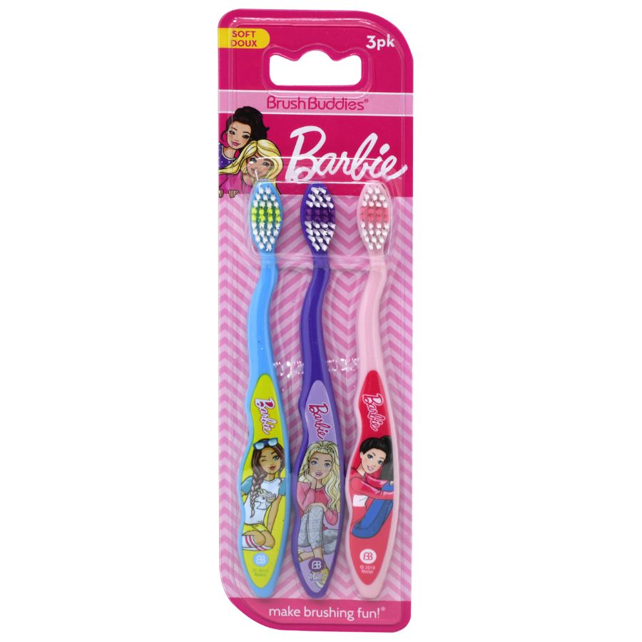 Toothbrush 3 Pack Barbie