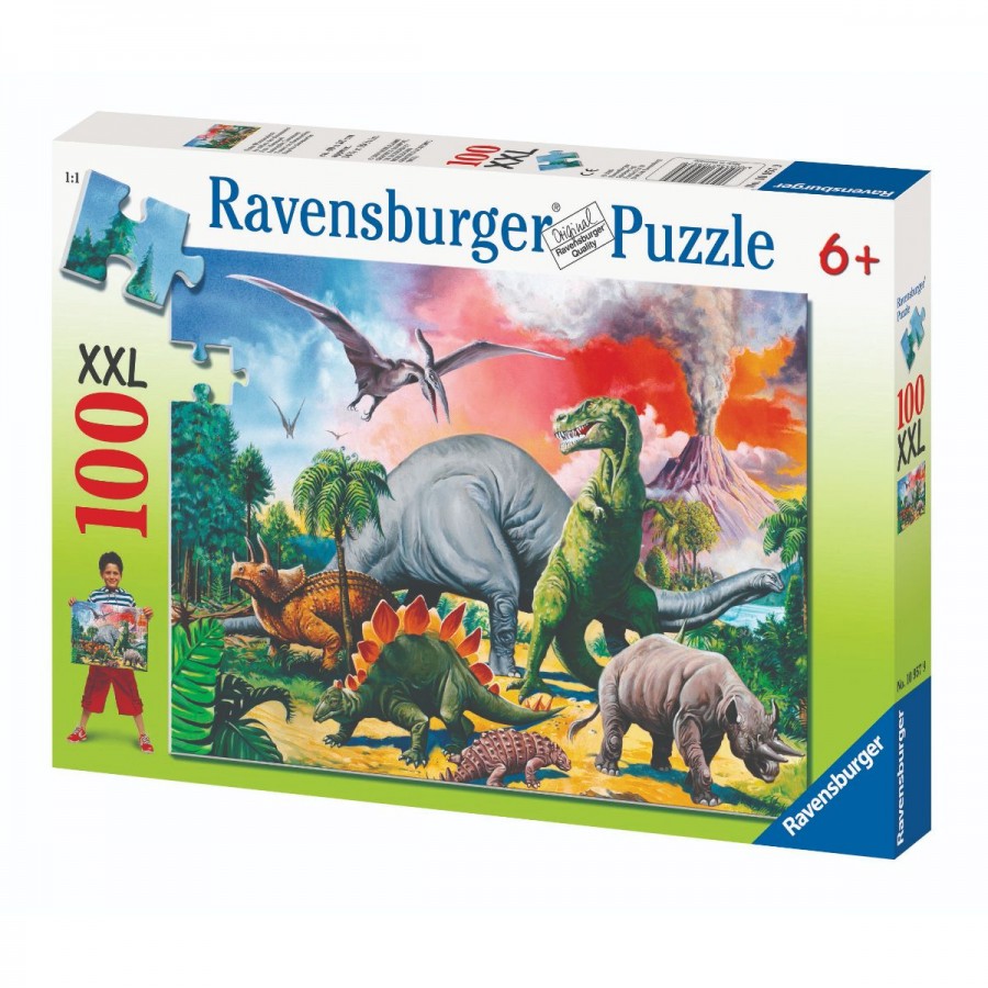 Ravensburger Puzzle 100 Piece Among The Dinosaurs