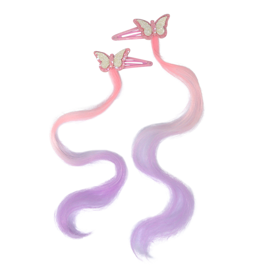 Butterfly Hair Clips With Hair Extension