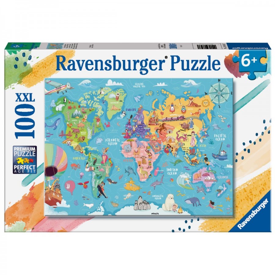 Ravensburger Puzzle 100 Piece Map Of The World