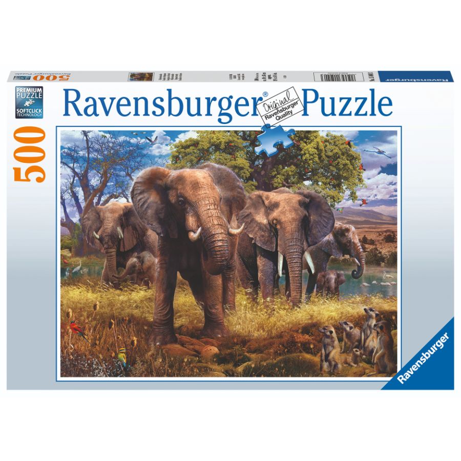 Ravensburger Puzzle 500 Piece Elephant Family